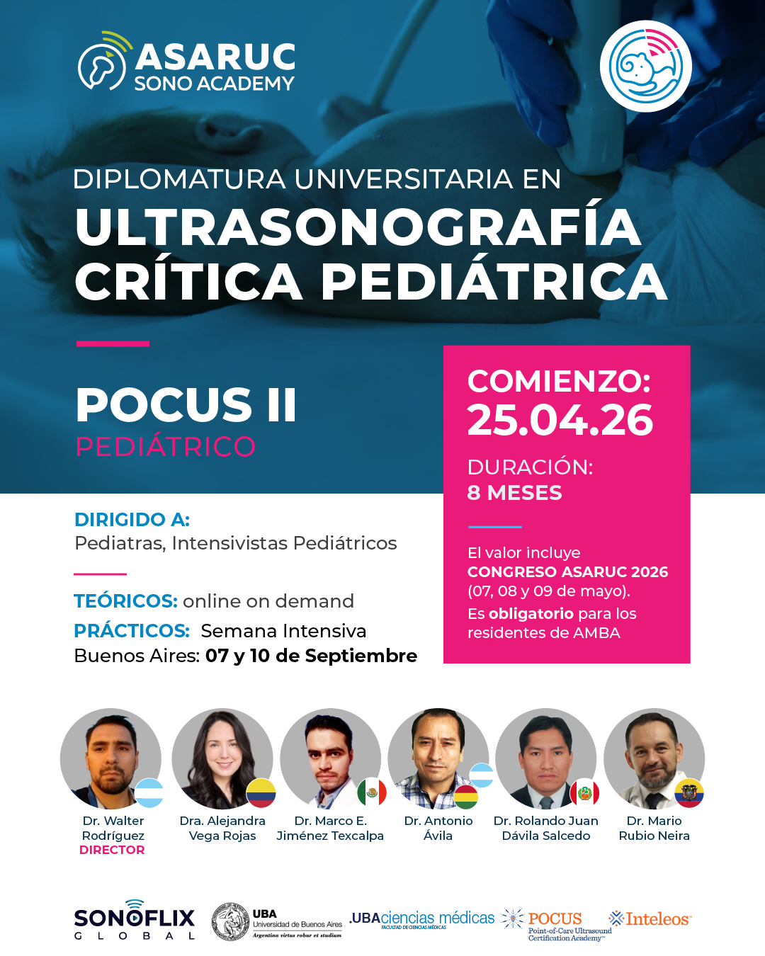 POCUS II Pediátrico – Ultrasonografía Crítica Avanzada 2026