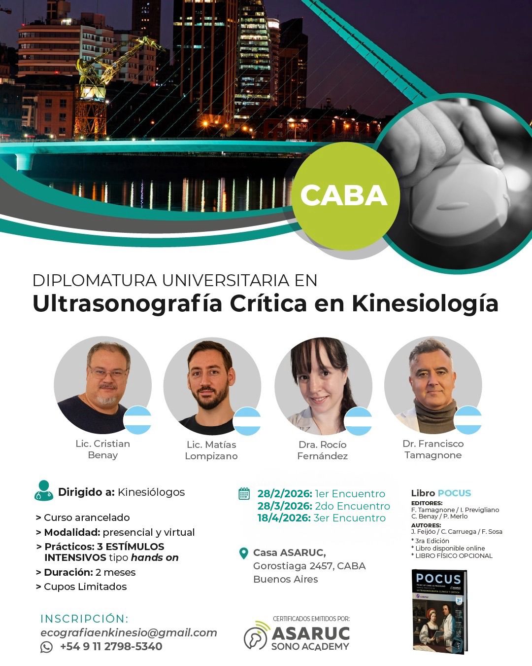 Ultrasonografía Crítica en Kinesiología CABA Febrero 2026