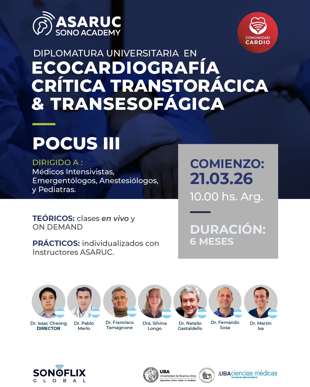 POCUS III – Ecocardiografía Crítica Transtorácica & Transesofágica 2026