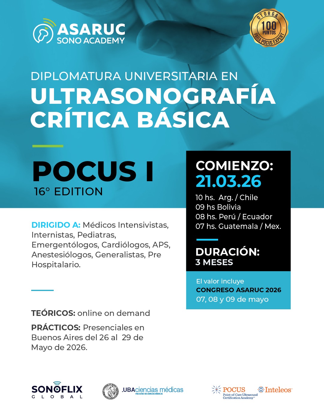 POCUS I – Ultrasonografía crítica básica (16.ª edición)