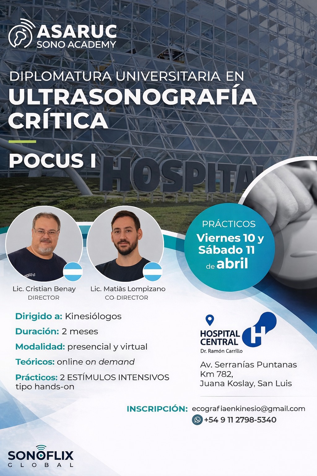 Ultrasonografía Crítica en Kinesiología. Sede San Luis