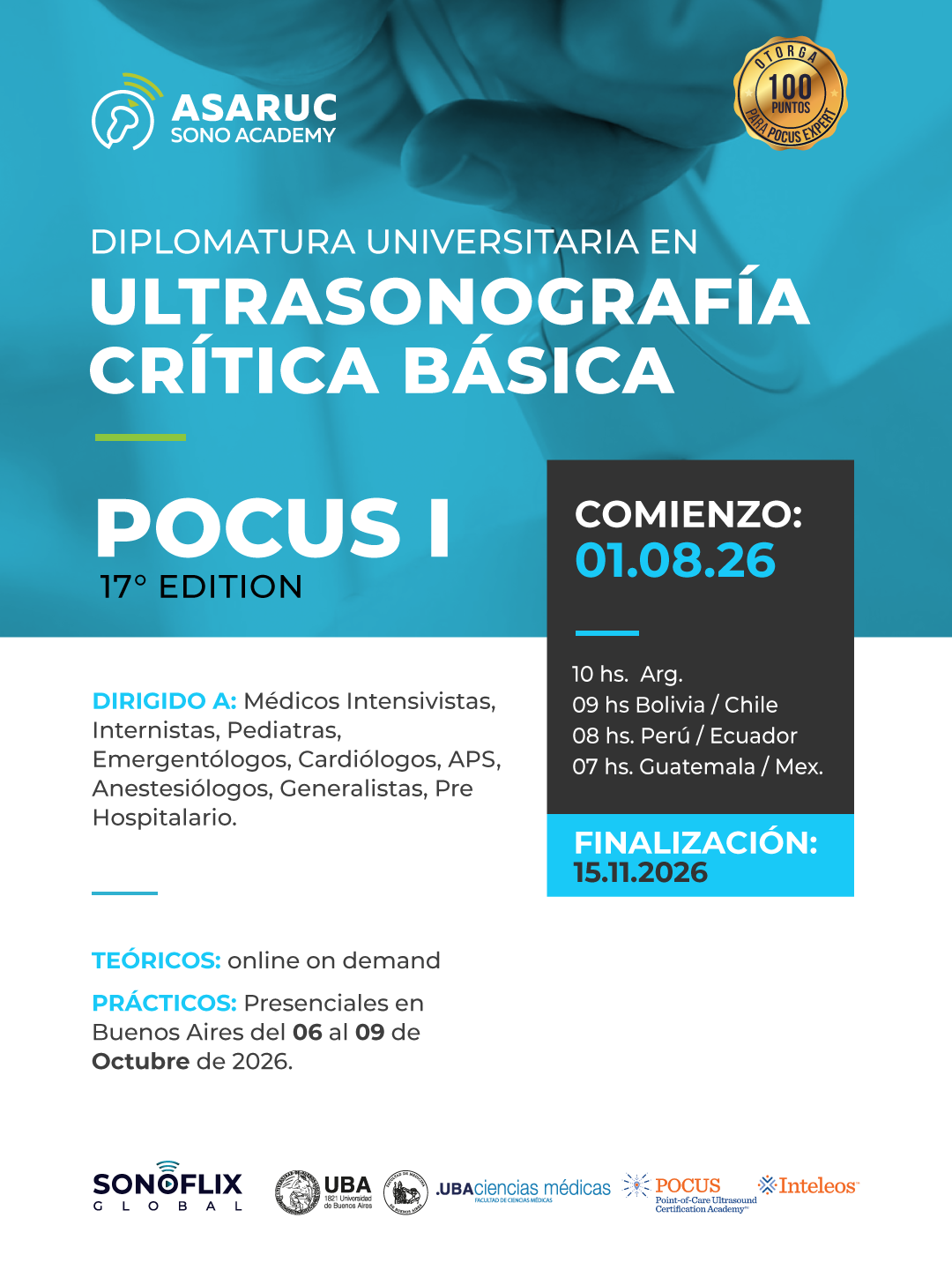 POCUS I – Diplomatura Universitaria en Ultrasonografía Crítica Básica – 17° EDITION