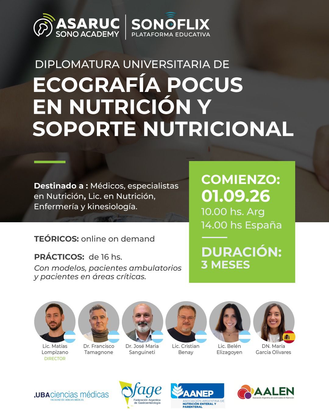 Ecografía POCUS en Nutrición y Soporte Nutricional Septiembre 2026
