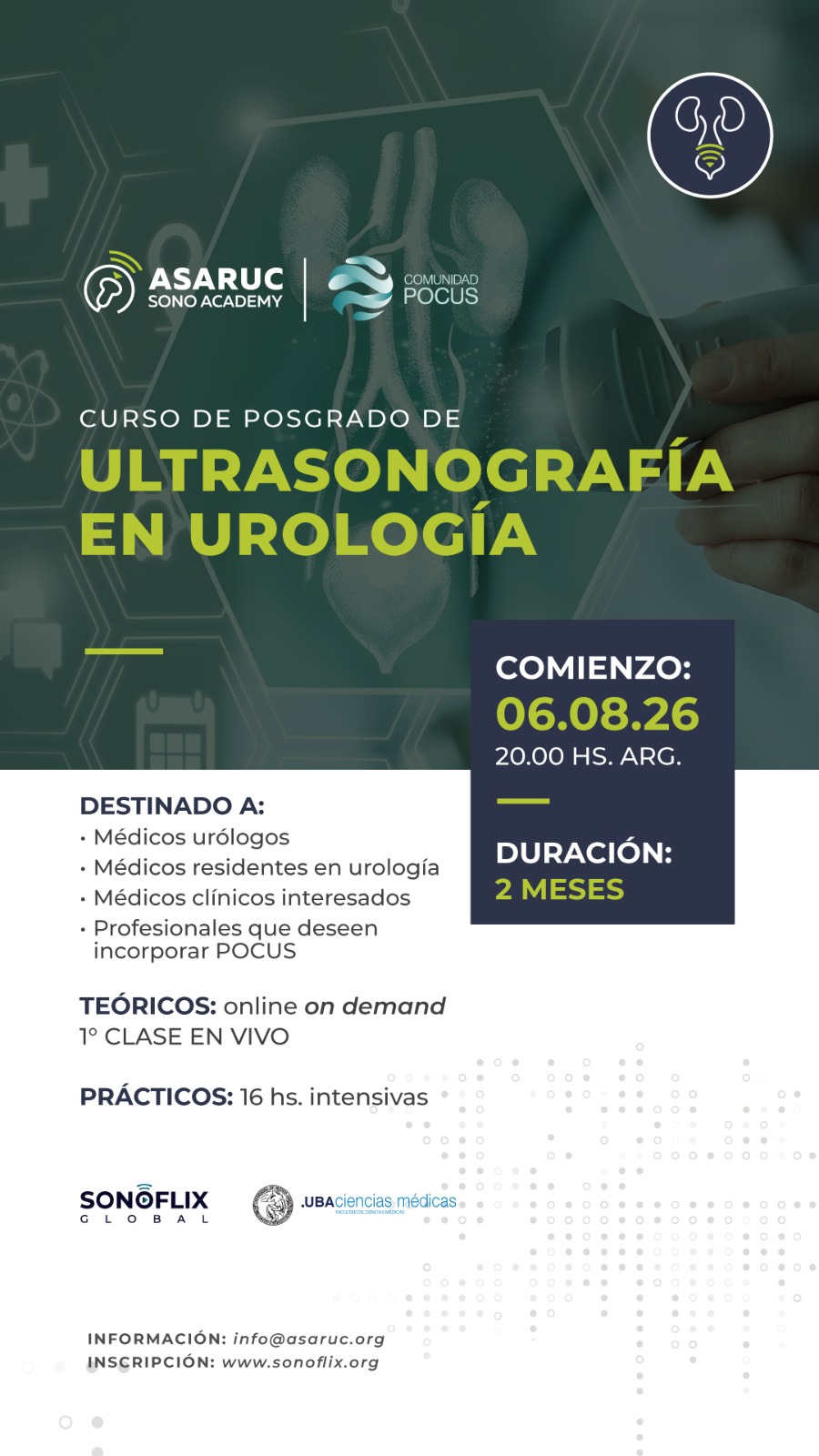 Posgrado en Ultrasonografía para la Práctica Urológica 2026