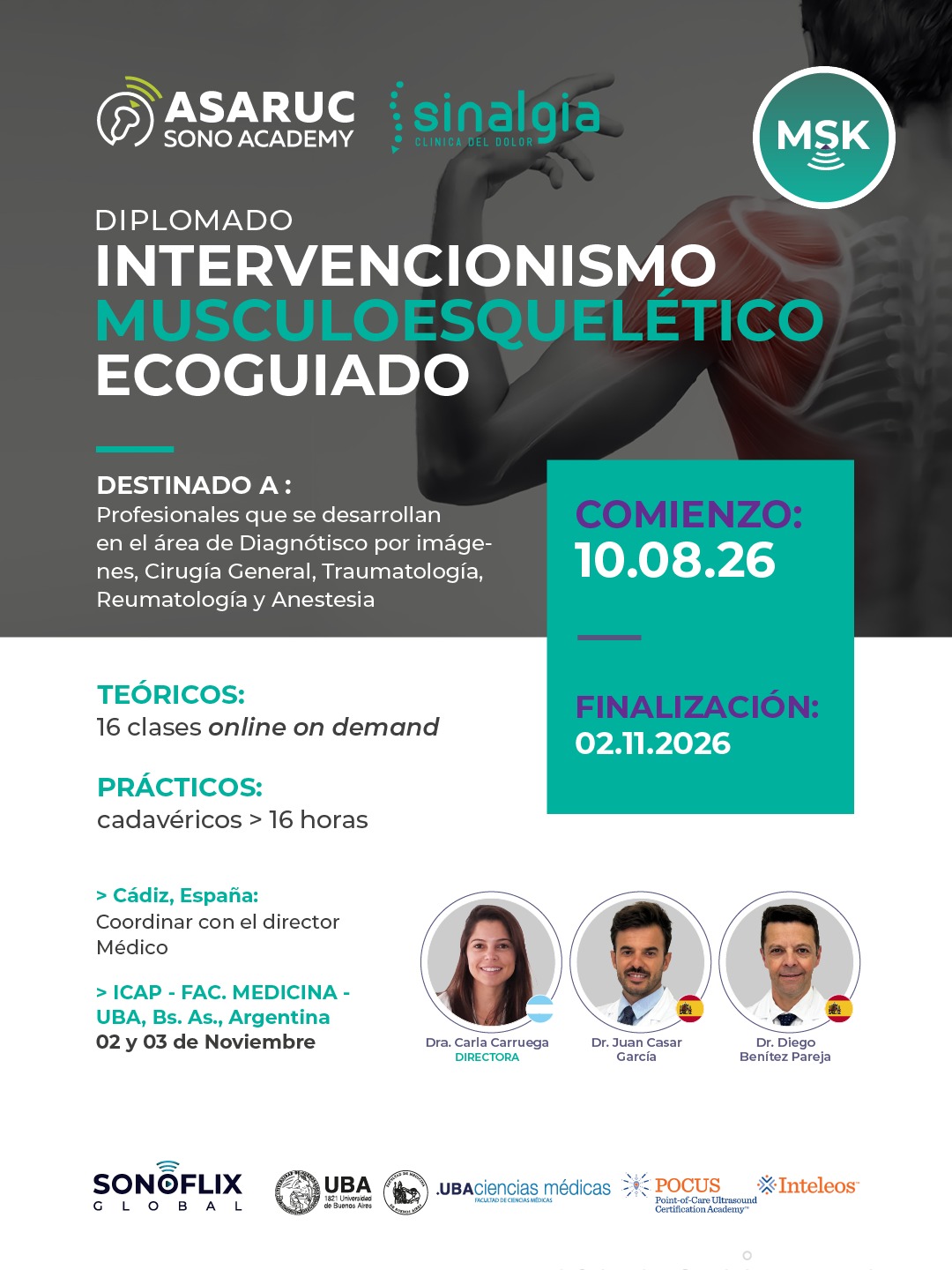 Diplomado en Intervencionismo Musculoesquelético Ecoguiado Agosto 2026