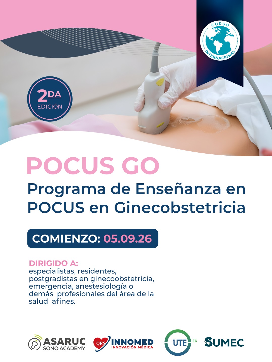 POCUS GO – Programa de Enseñanza en POCUS en Ginecobstetricia